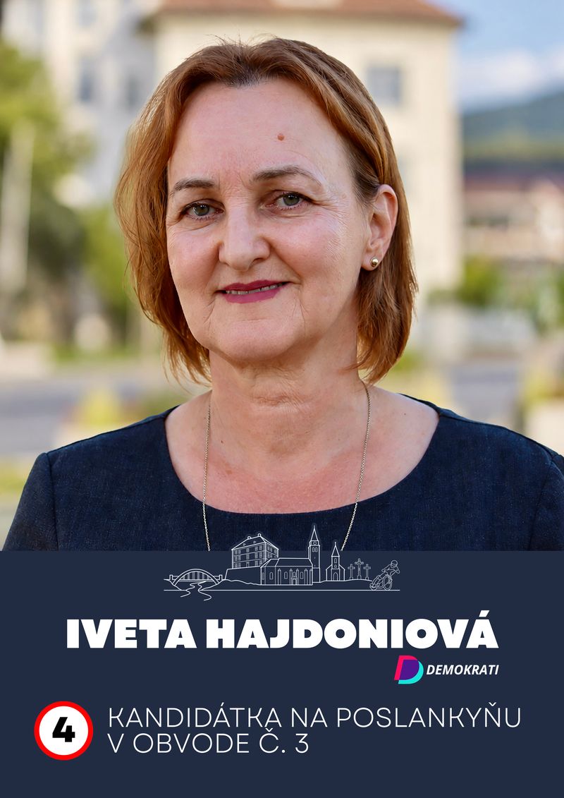 Iveta Hajdoniová, kandidátka na poslankyňu v obvode č. 3, číslo 4